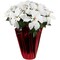 Northlight 26" White Artificial Christmas Poinsettia in Red Wrapped Base